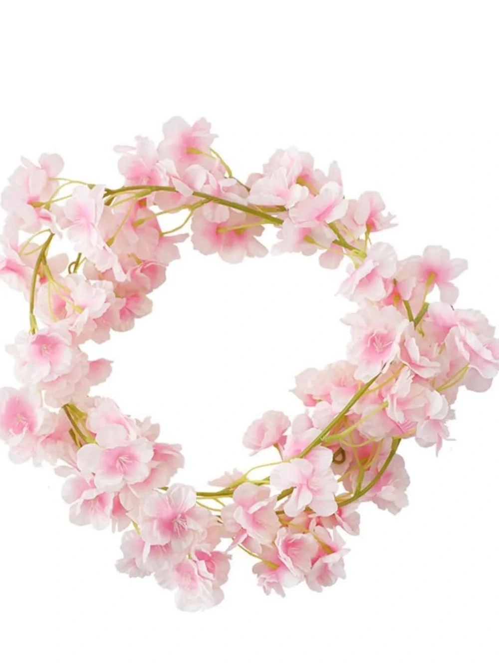 NIB Cherry Blossom Garland 10 Pcs & 59 ft, Faux Silk Hanging Sakura Vines,Pink